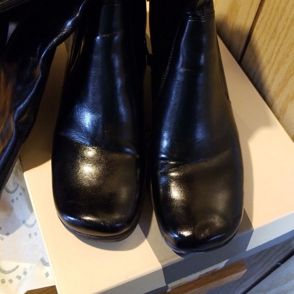 Black Faux Leather Boots - Picture 2 of 7